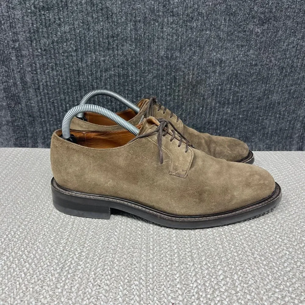 Sid Mashburn Five-Eyelet Blucher Chocolate Suede Oxfords Brown Mens 8.5 Dainite